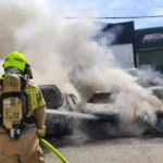 Explosivo incendio en Coria