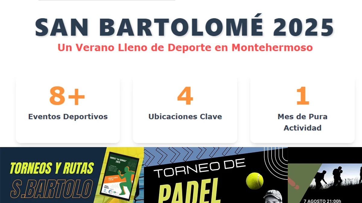 Montehermoso se vuelca con el deporte en las Fiestas de San Bartolomé 2025: Guía completa de torneos y rutas